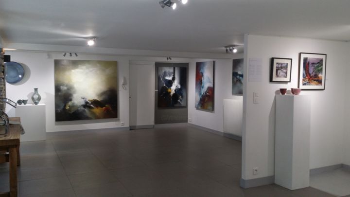 Peinture intitulée "Vue de l'exposition" par Jacques Reverdy, Œuvre d'art originale, Huile