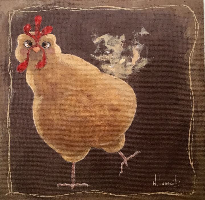 Nonette - 1020 绘画, 7.9x7.9 in