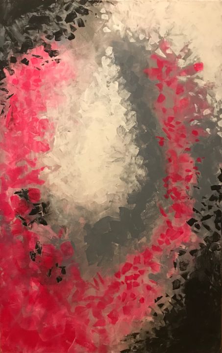 绘画 标题为“Pink&gray” 由Svetlana Savicka, 原创艺术品, 丙烯