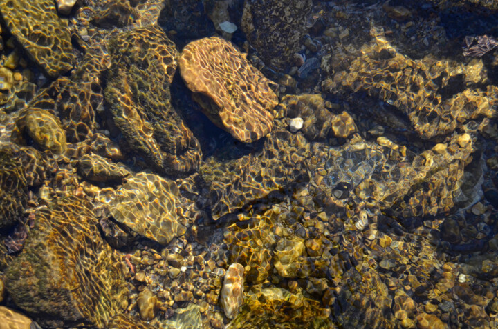 Photography titled "Underwater Stones" by David Glotfelty, Original Artwork, Digital Photography