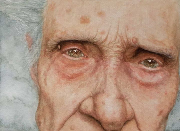 绘画 标题为“Aged eyes” 由Jessica Marani, 原创艺术品, 水彩