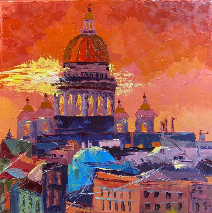 제목이 "ISAAC'S CATHEDRAL A…"인 미술작품 Yulia Gavarini로, 원작, 기름