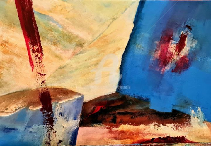 Peinture intitulée "blocs" par Noëlle Dauby, Œuvre d'art originale, Acrylique
