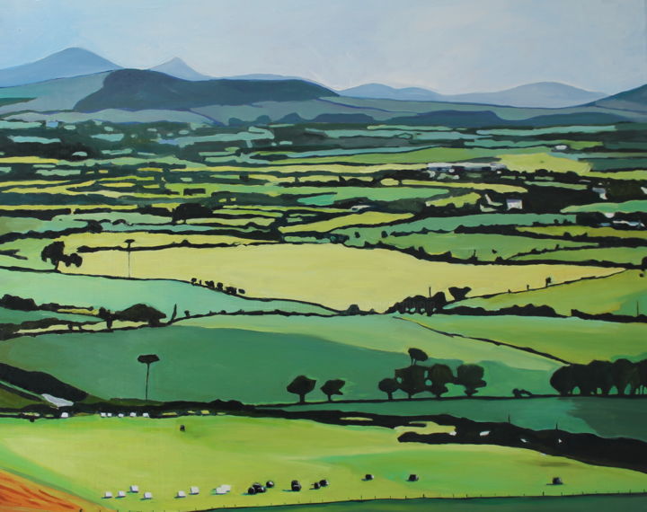 Pintura titulada "The Distant Beacons" por Emma Cownie, Obra de arte original, Oleo