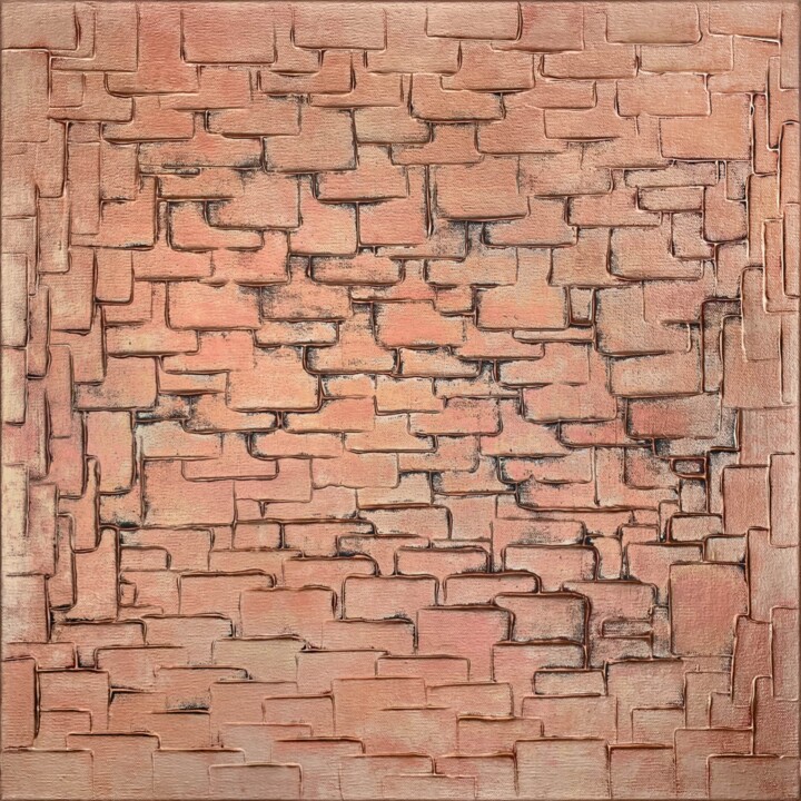 An Old Town 绘画, 27.6x27.6 in