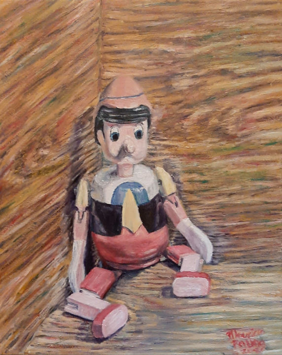 Pinocchio 绘画, 20x16 in