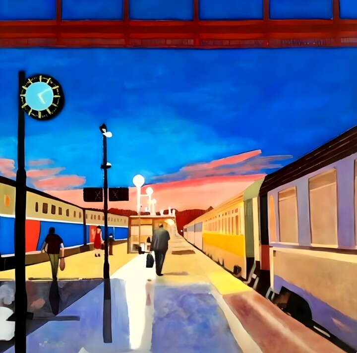 Le Voyage 绘画, 23.6x23.6 in