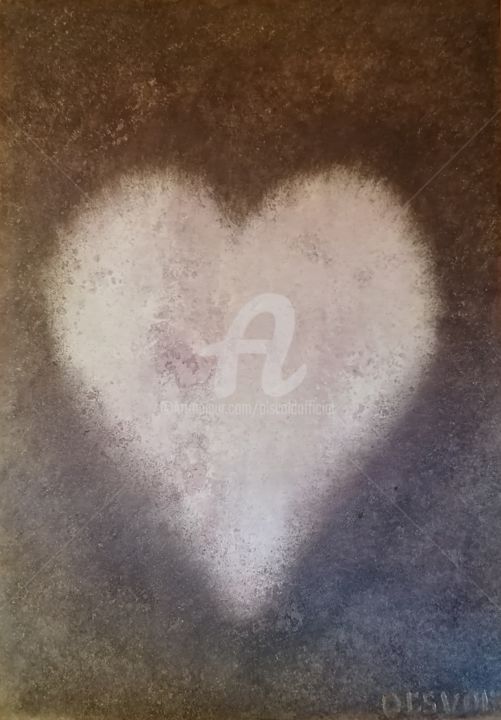 Painting titled "Heart of Adam ( Сер…" by Ol'Svol'D, Original Artwork, Oil