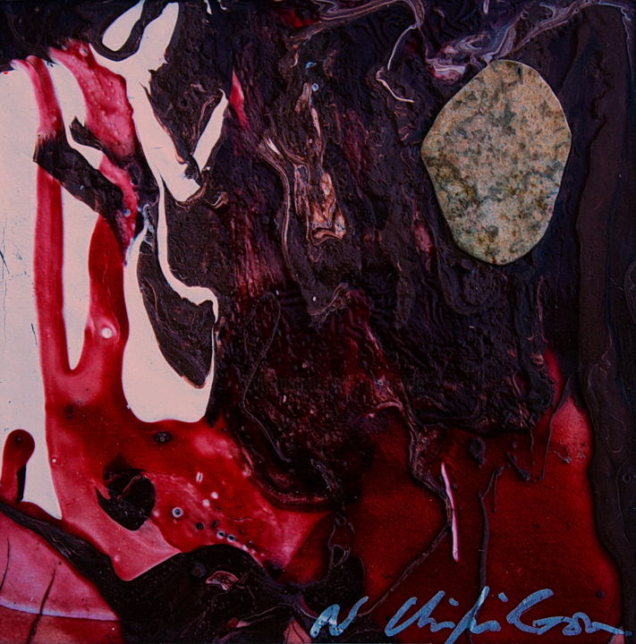 Peinture intitulée "Status Quo 10, 12x1…" par Nathalia Chipilova, Œuvre d'art originale, Acrylique