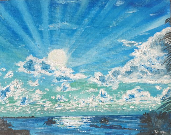 Painting titled "Dance of light,shad…" by Fatima Yg, Original Artwork, Oil
