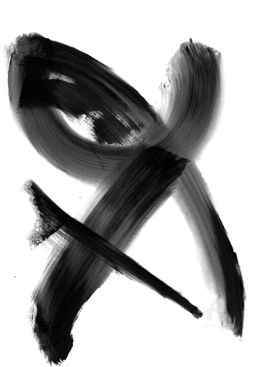 제목이 "Black white abstrac…"인 그림 Anastasia Vasilyeva로, 원작, 아크릴