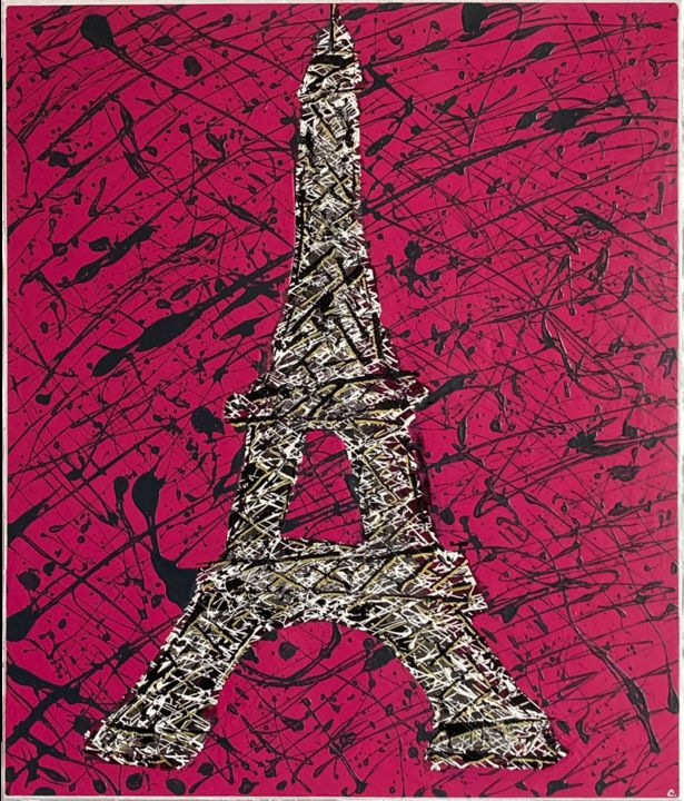 Pink tower 绘画, 25.6x21.3 in