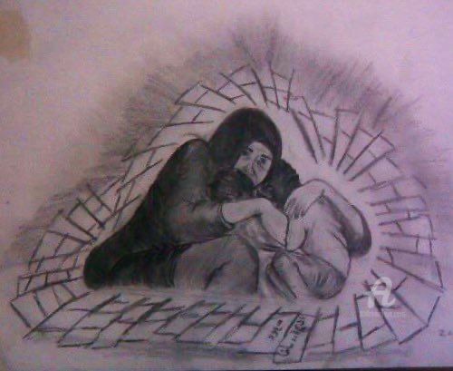 mother care 图画, 5.9x7.9 in