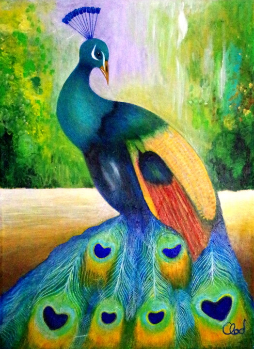 Grand Paon Collages, 48x31.9 in