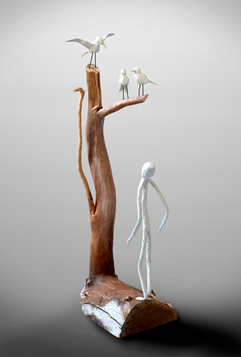 "Apprends-moi à Voler" 雕塑, 22.1x10.2 in