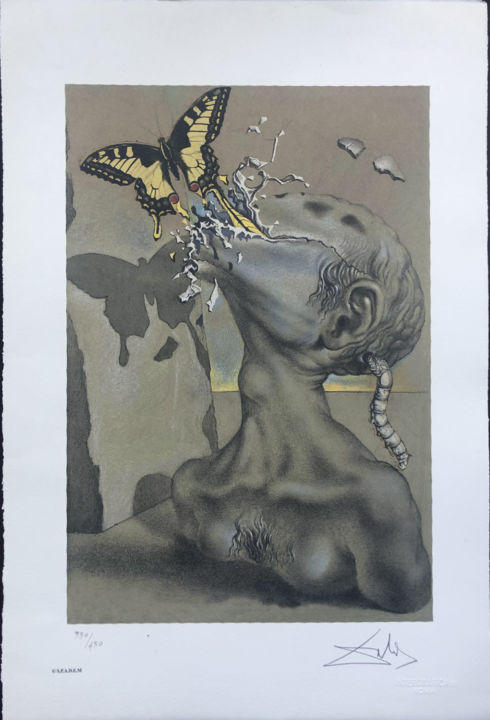 Salvador Dalì - Allegoria di Lama 38x56 INTERGRAFICA SRL 印花与版画, 22.1x15 in