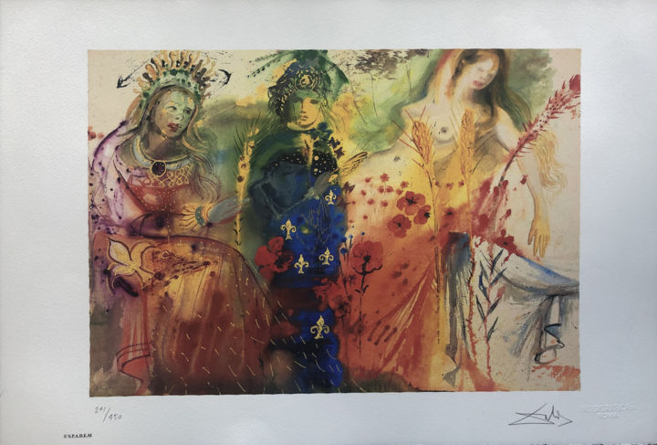 Salvador Dalì - L'estate INTERGRAFICA 38X56 印花与版画, 15x22.1 in