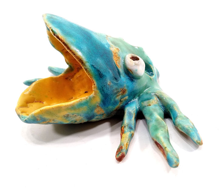 FROG XIII 雕塑, 2.8x5.9 in