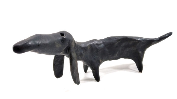 DACHSHUND XXVII 雕塑, 3.9x3.5 in