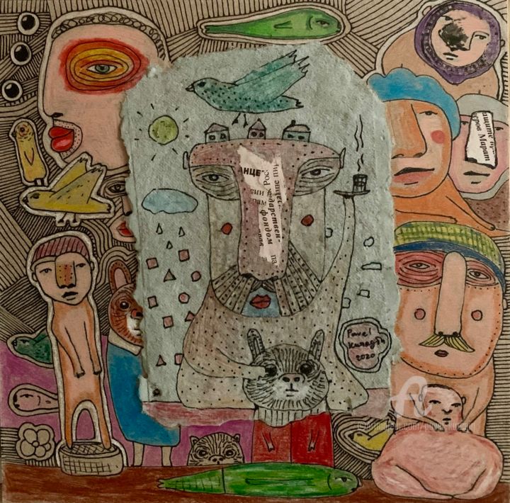 After pandemic #4 图画, 7.9x7.9 in
