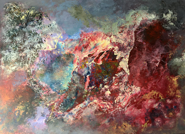 Painting titled "Five six" by Dolgor Dugarova (Dolgor Art), Original Artwork, Oil