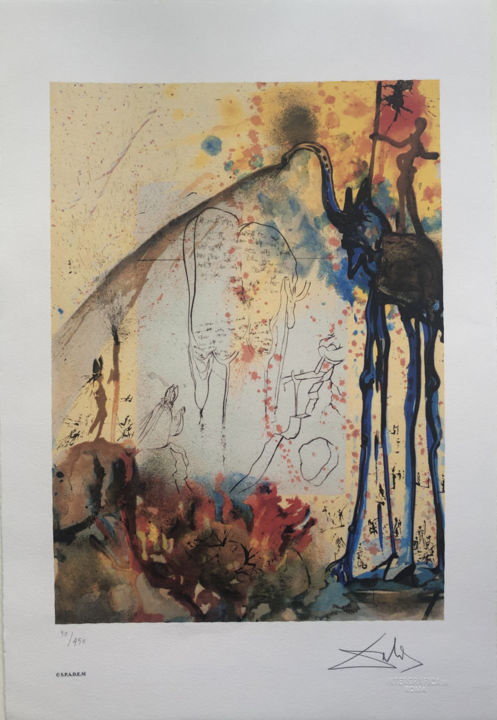 Salvador Dalì - Mosè e il monoteismo INTERGRAFICA SRL 56X38 印花与版画, 22.1x15 in