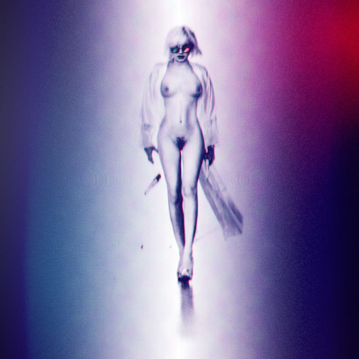 Photographie intitulée "Atomic" par Fab Le Blanc, Œuvre d'art originale, Photographie manipulée