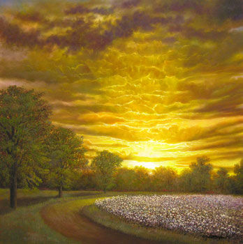 Painting titled "Tranquility" by Jerrie Glasper, Original Artwork, Oil