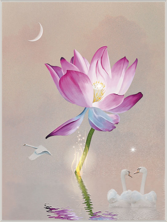 Purple Lotus 数字艺术