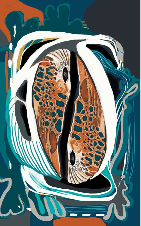 Digital Arts titled "Flow 3" by Jovana Pestoric, Original Artwork, Digital Painting