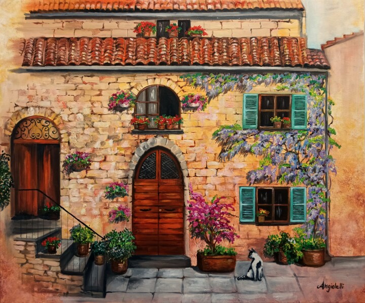 Casa con glicine 绘画, 19.7x23.6 in
