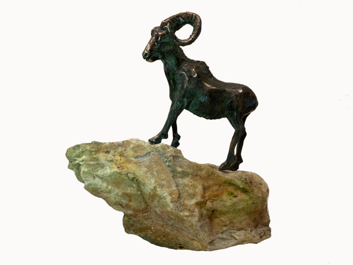 Mouflon 雕塑, 8.3x7.1 in
