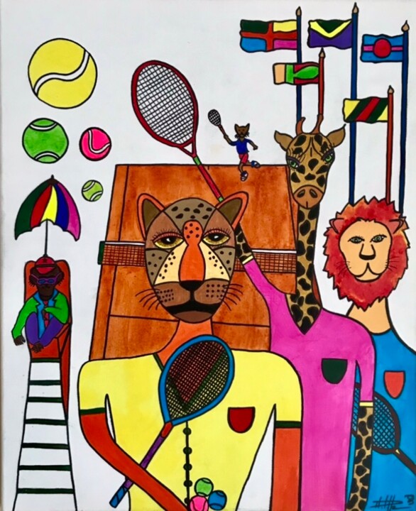 Peinture intitulée "The jungle open" par Philippe Seigle, Œuvre d'art originale, Acrylique