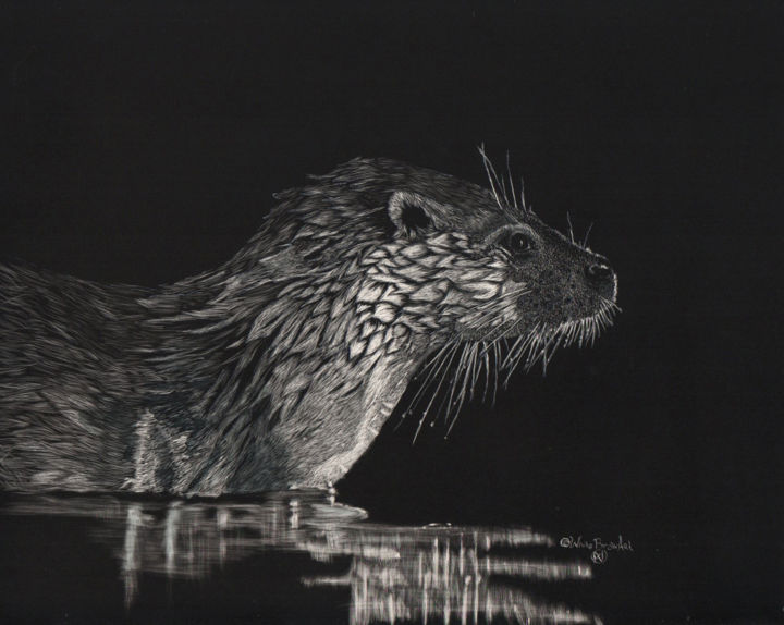 Otterville "Gettin In" 绘画, 8x10 in