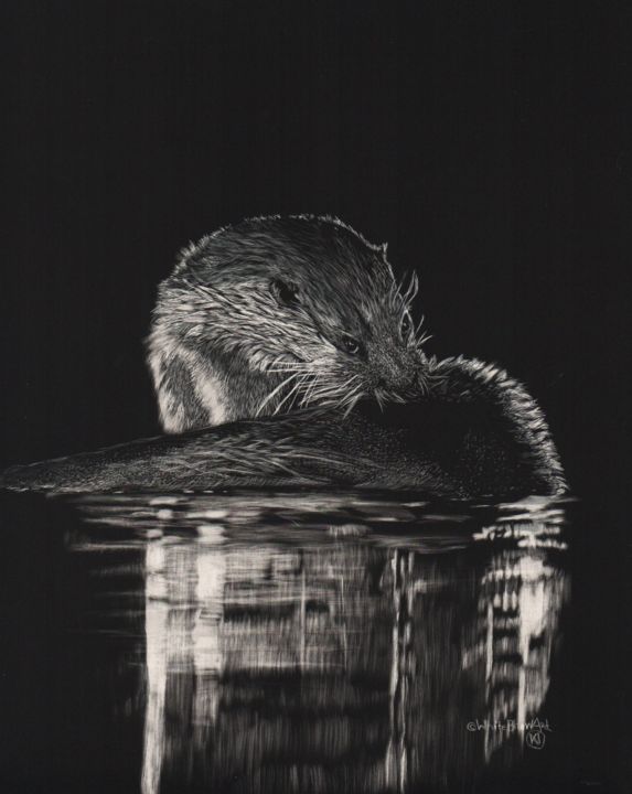 Otterville "Groomer" 绘画, 10x8 in