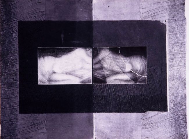 Dessin intitulée "Dans la nuit 2" par François Crinel, Œuvre d'art originale, Gravure
