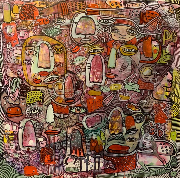 绘画,  39.4x39.4 in 