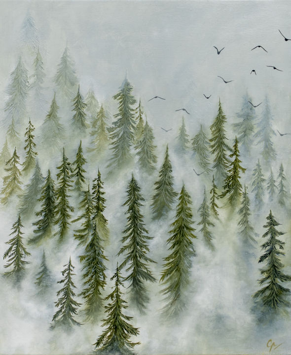 L'envol 绘画, 18.1x15 in