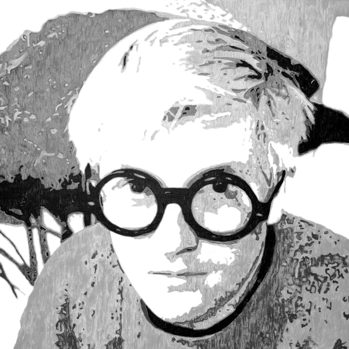 Peinture intitulée "David Hockney" par Jima, Œuvre d'art originale, Acrylique