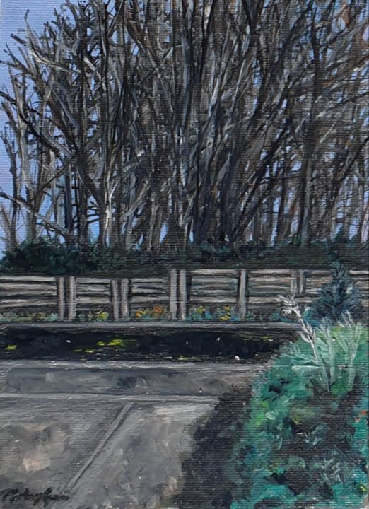 Painting titled "Essex autumn misssed" by Fatima Yg, Original Artwork, Oil