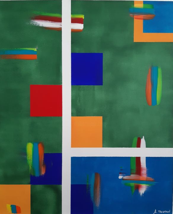 Peinture intitulée "La joie" par Angelique Mouton, Œuvre d'art originale, Acrylique