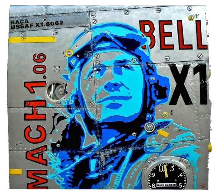 Sculpture intitulée "MACH 1" par Jerome Chauvin (JICE), Œuvre d'art originale, Acrylique