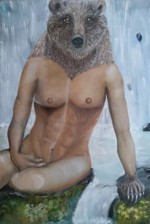 Rêverie au bord de l'eau 绘画, 59.1x35.4 in