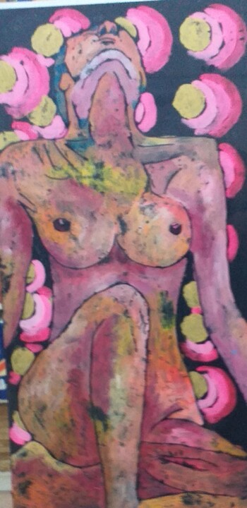 "Yoga" başlıklı Tablo Antonio Pignatelli tarafından, Orijinal sanat, Pigmentler