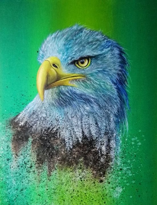 huile sur toile série animalière édition 2020 绘画, 19.7x15.8 in