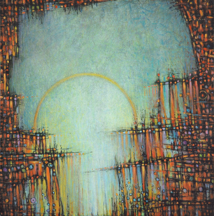 sans-titre18-technique-mixte-sur-toile-50x50-cm 绘画, 19.7x19.7 in