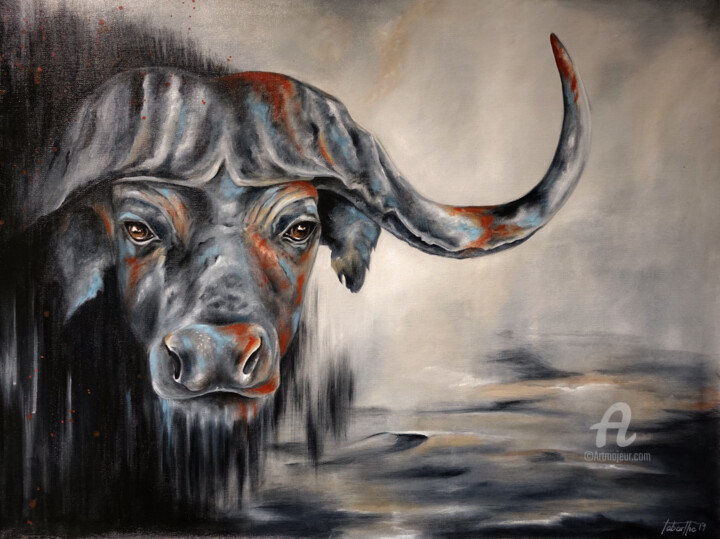 绘画 标题为“Buffle du Cap” 由Bérengère Labarthe (Lab-Art), 原创艺术品, 丙烯