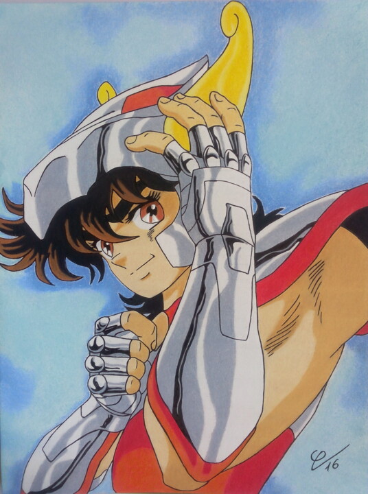 Chevalier Seiya 图画, 12.6x9.5 in