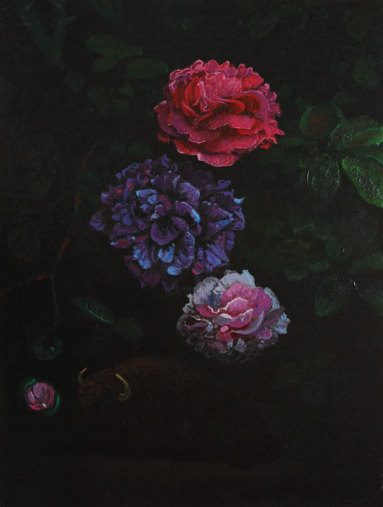 Peinture intitulée "The last dream of a…" par Danil Shurykin, Œuvre d'art originale, Acrylique