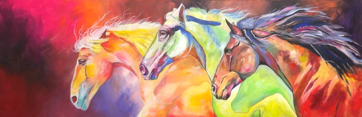 together 绘画, 19.7x59.1 in